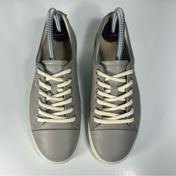 Ecco Soft 7 Oyster Grey Leather Lace-up Comfort Sneaker Shoe Casual Women’s Sz 6 - Picture 7 of 15